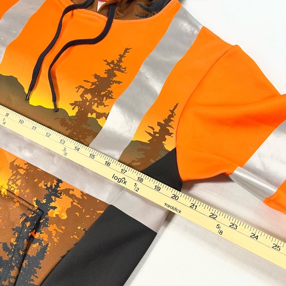 Safety Shirtz Mens S- SS360 Wildland Sasquatch ANSI Class 3 Type-R Hoodie Orange - Picture 7 of 9